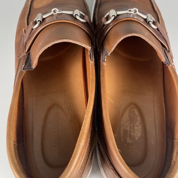 Allen Edmonds Randolph Men\'s 12 D Brown Leather Horse Bit Slip-on Sneakers GUC main image 9
